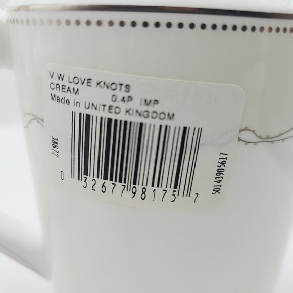 Vera Wang Fine Bone China by Wedgwood LOVE KNOTS Creamer & Sugar Bowl Brand New - Picture 13 of 15